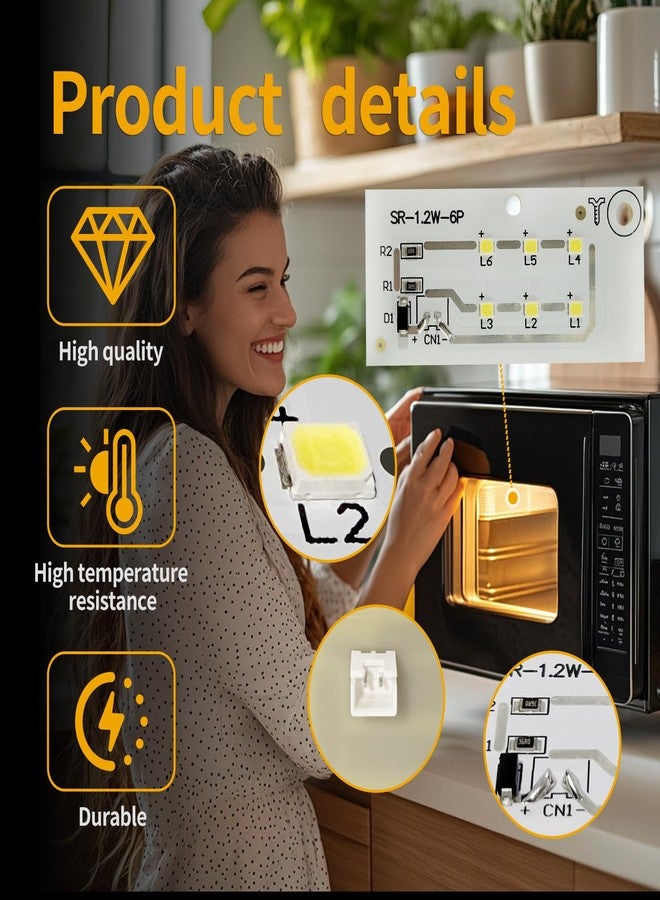 Sparkfix 2PC 5304517872 Microwave LED Light - Compatible with Frigidaire Light Bulb Replacement, for Electrolux Kenmore Microwave Replaces 5304499540, 5304509445 Microwave LED - Image 5